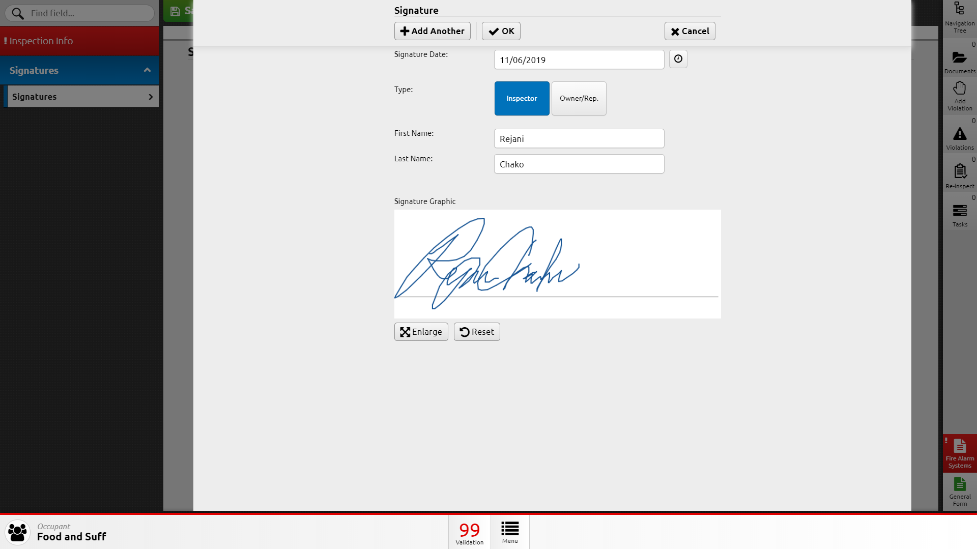 Elite Fire Inspections - Signature 2019-11-06 Elite Fire Inspections - Signature 2019-11-06